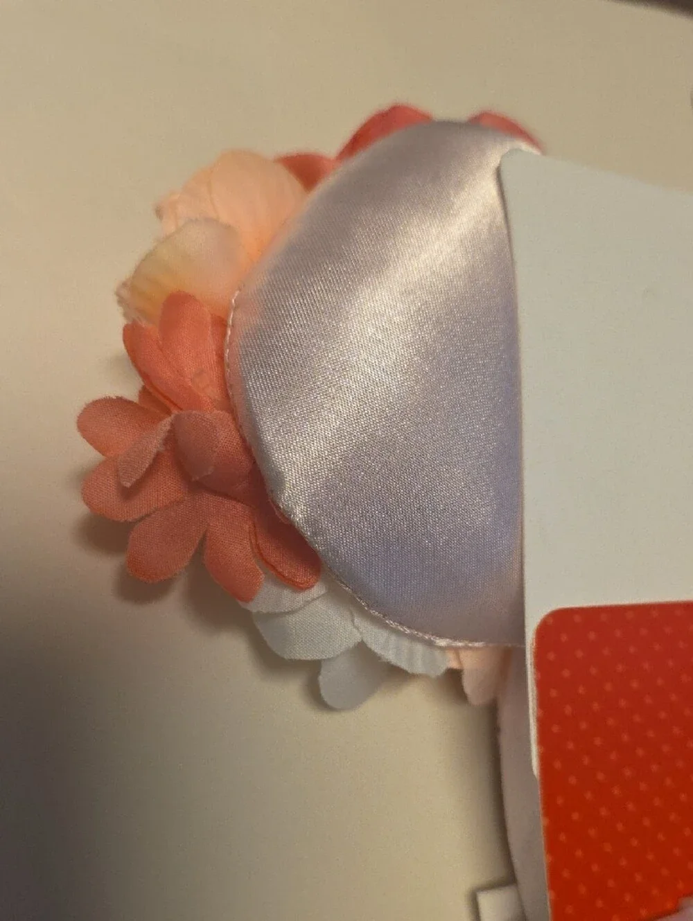 Disney Minnie Mouse Pink and Coral Floral Ear Headband